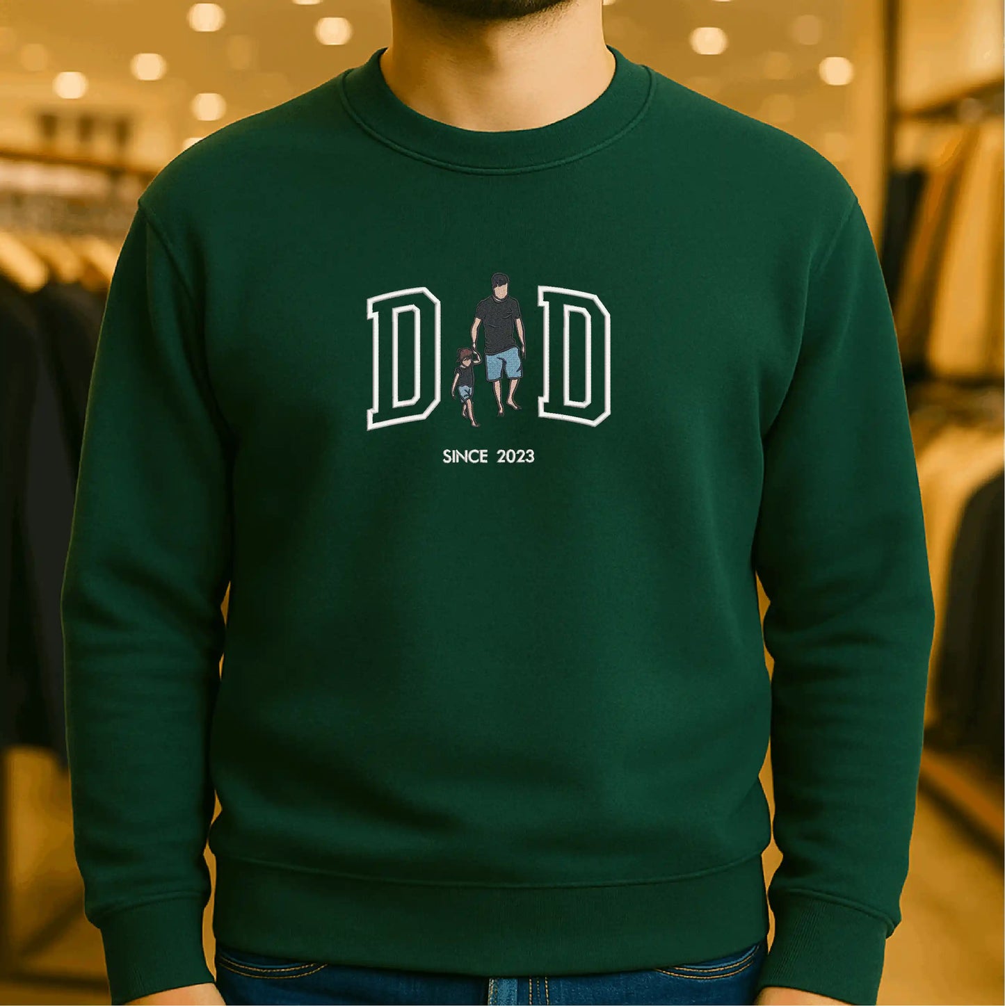 Papá o Dad - Tu Foto en Bordado - Polerón Polo