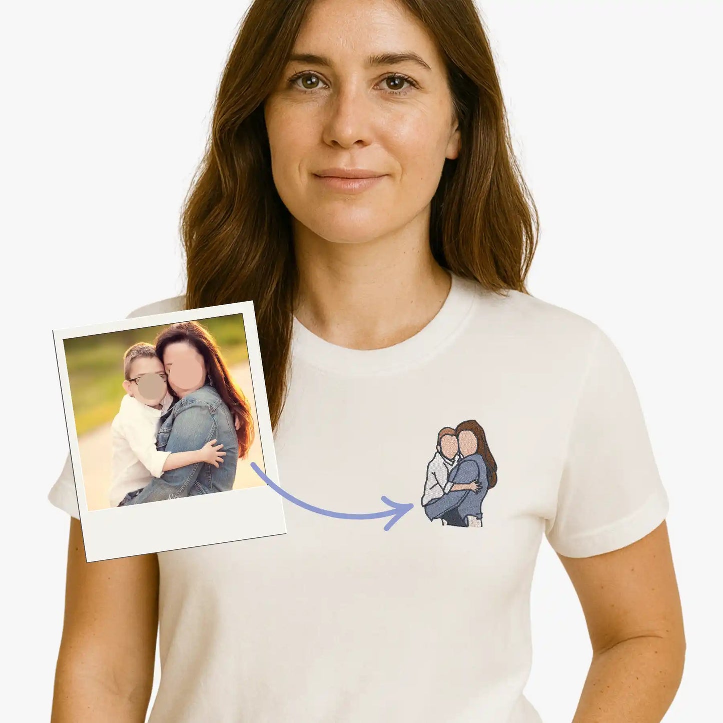 Tu Foto en Bordado Personalizado - Polera Manga Corta