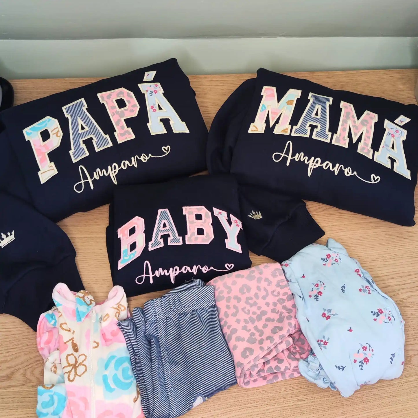 Pack Familiar Polerones Personalizados con Ropita de Guagua