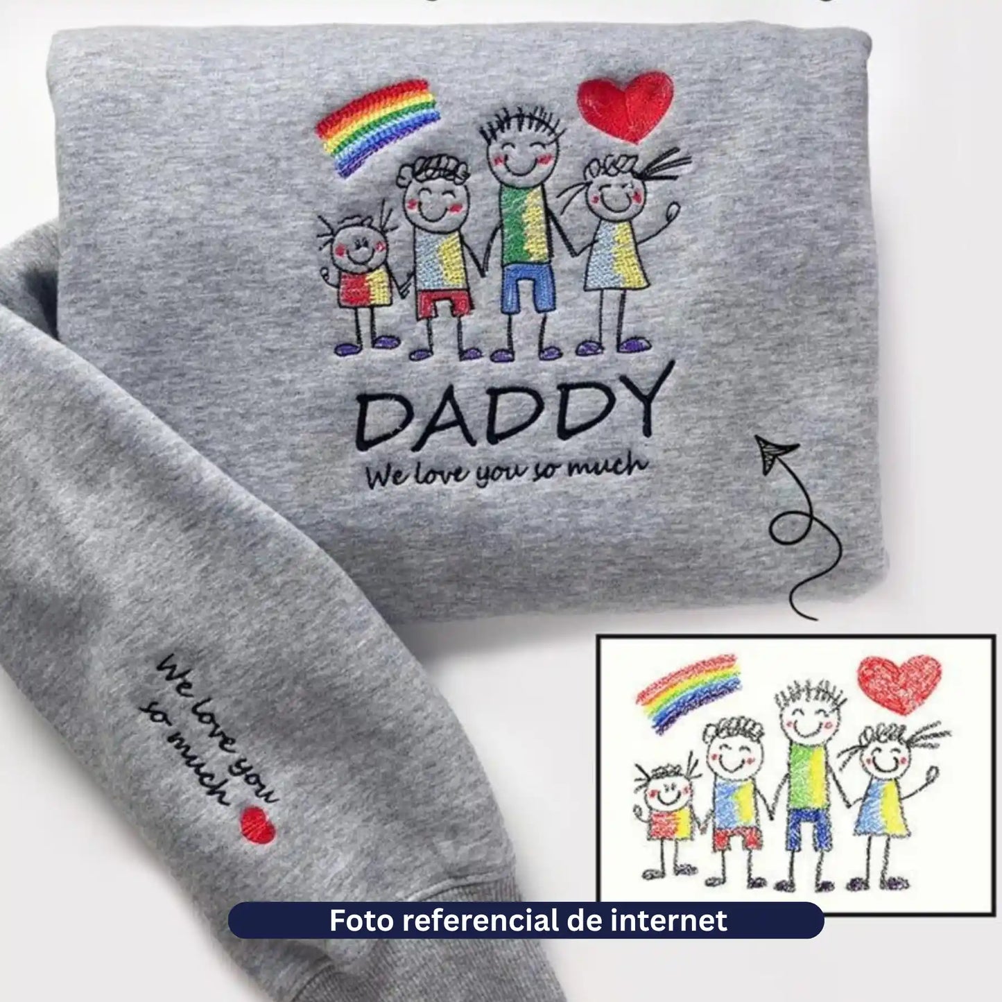 Dibujo Infantil Bordado - Un dibujo especial - Polerón Canguro