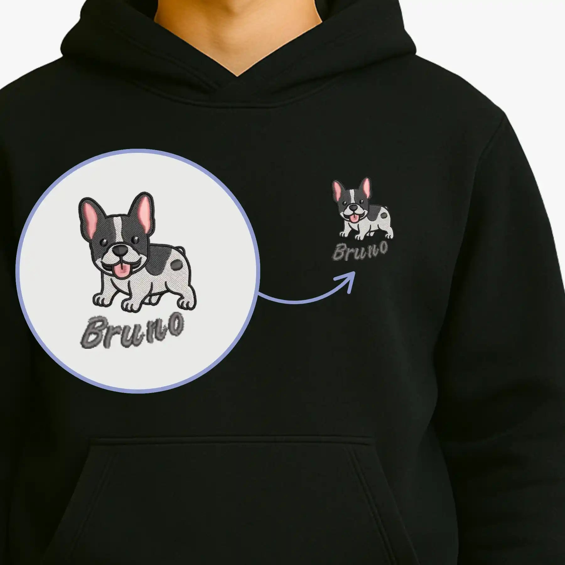 Mini Perritos - Con el nombre de tu mascota - Polerón Canguro