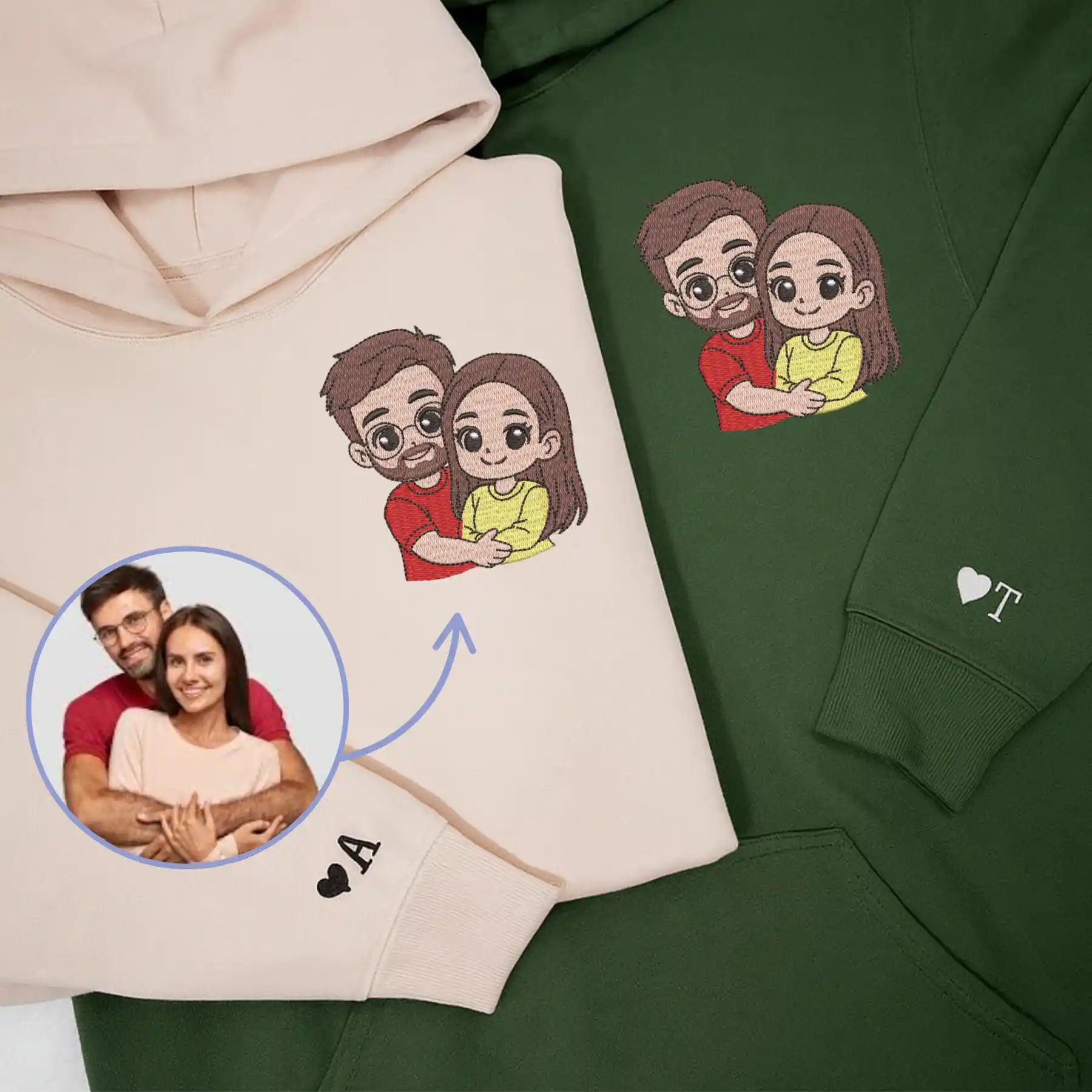 Pareja Chibi - Bordado en Parejas