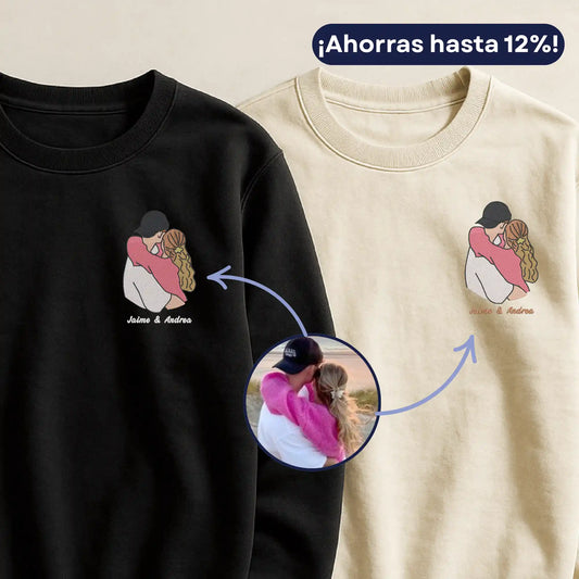 Pack 2 Polerones con tu Foto en Bordado