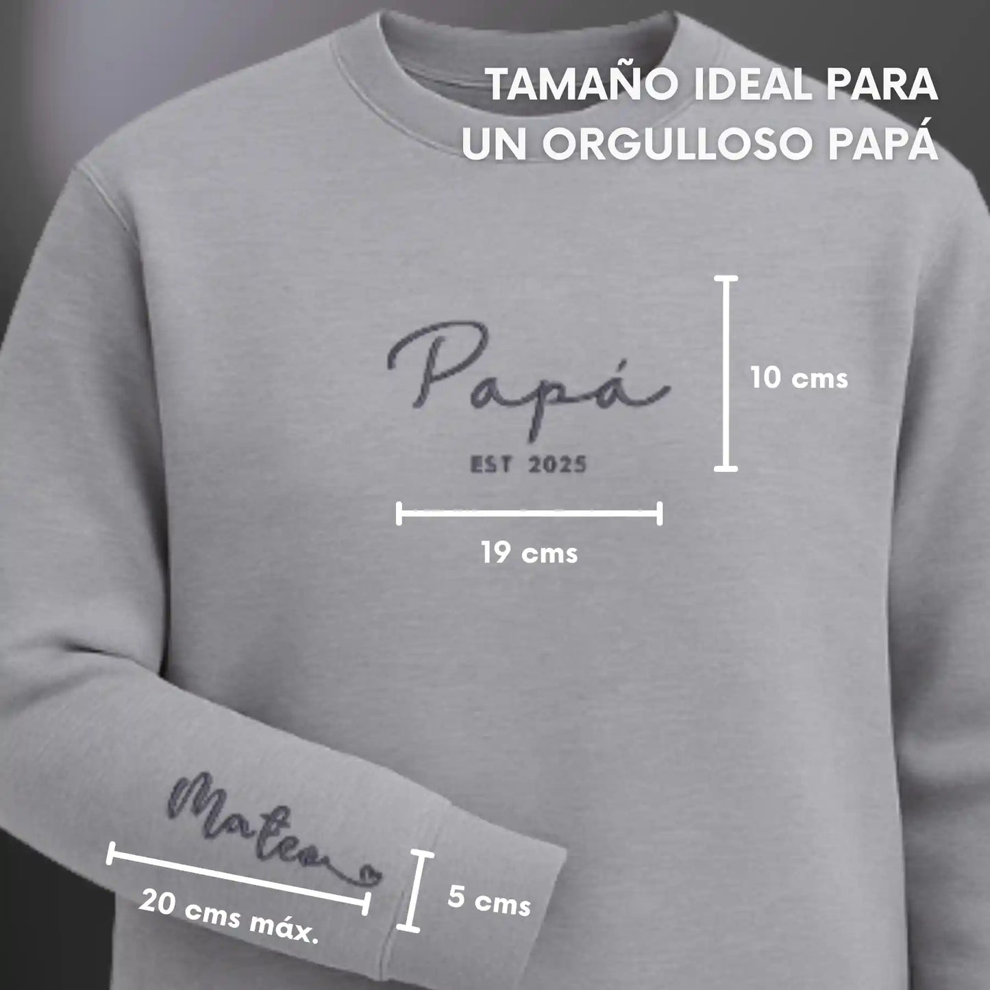 Papá Desde - Personalizado con Año y Manga - Polerón Polo