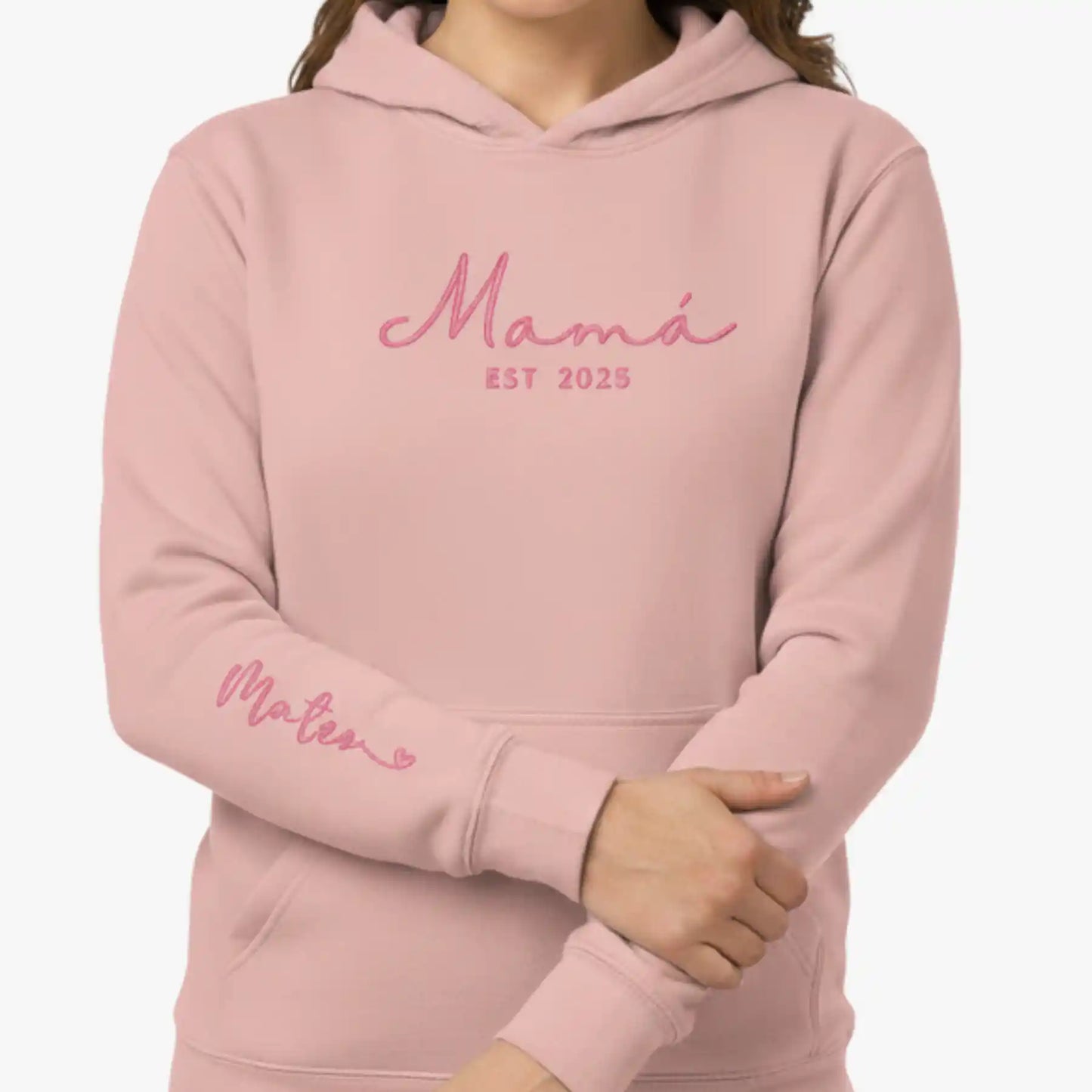 Mamá Desde - Personalizado con Año y Manga - Polerón Canguro