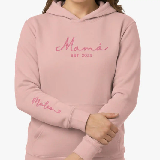 Mamá Desde - Personalizado con Año y Manga - Polerón Canguro