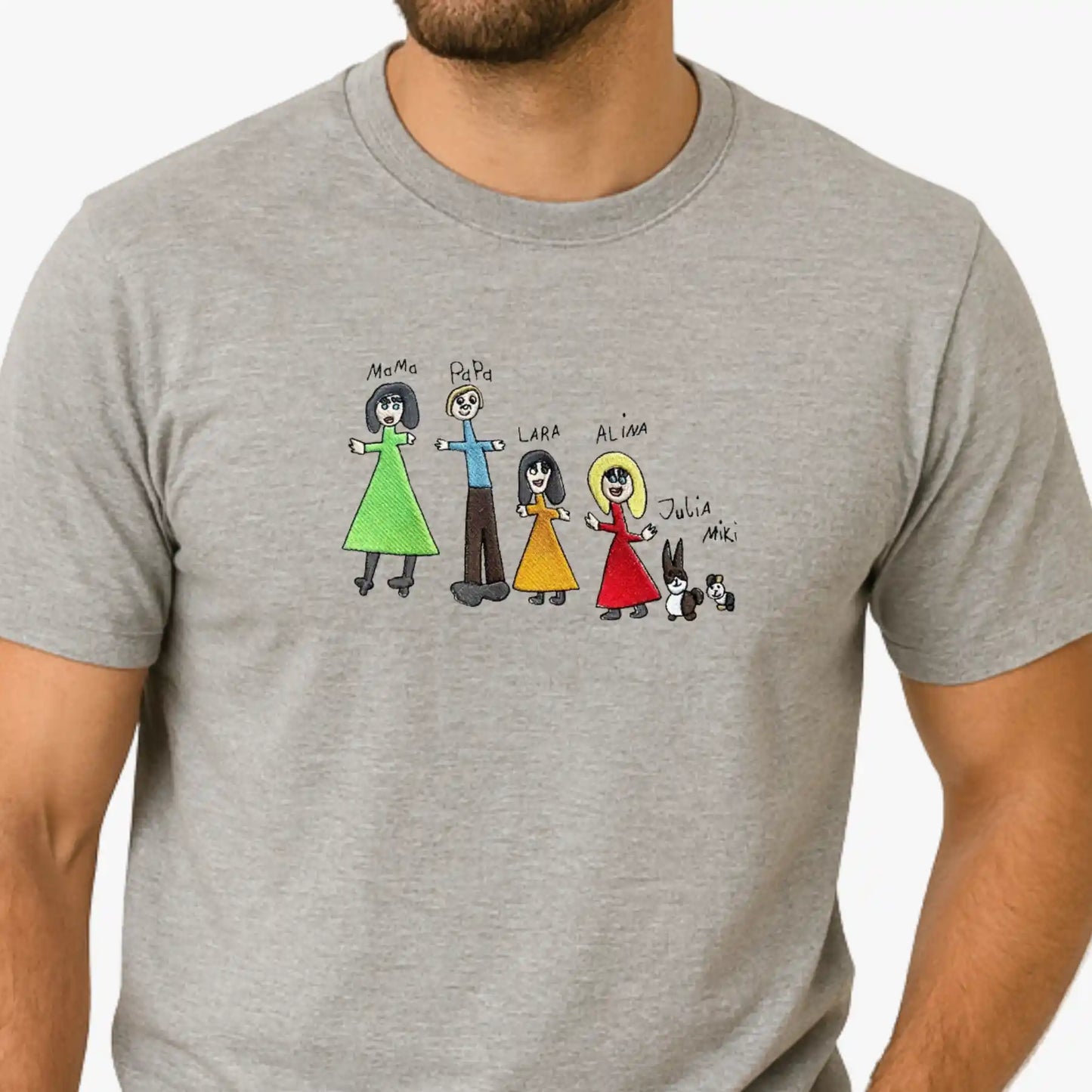 Dibujo Infantil Bordado - Un dibujo especial - Polera Manga Corta