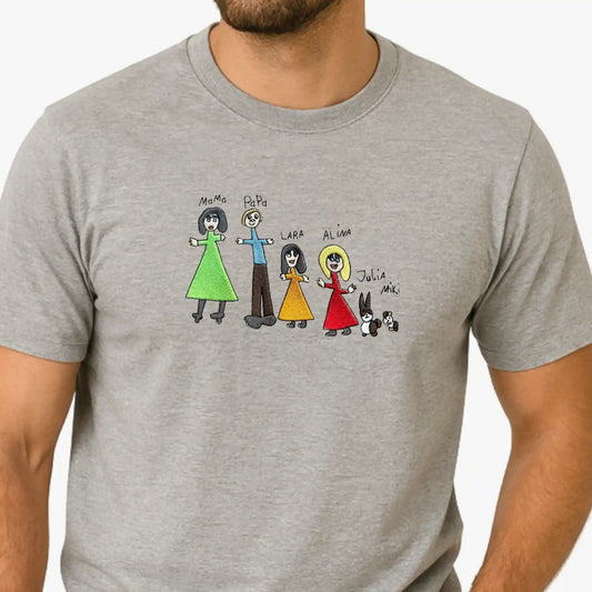 Dibujo Infantil Bordado - Un dibujo especial - Polera Manga Corta