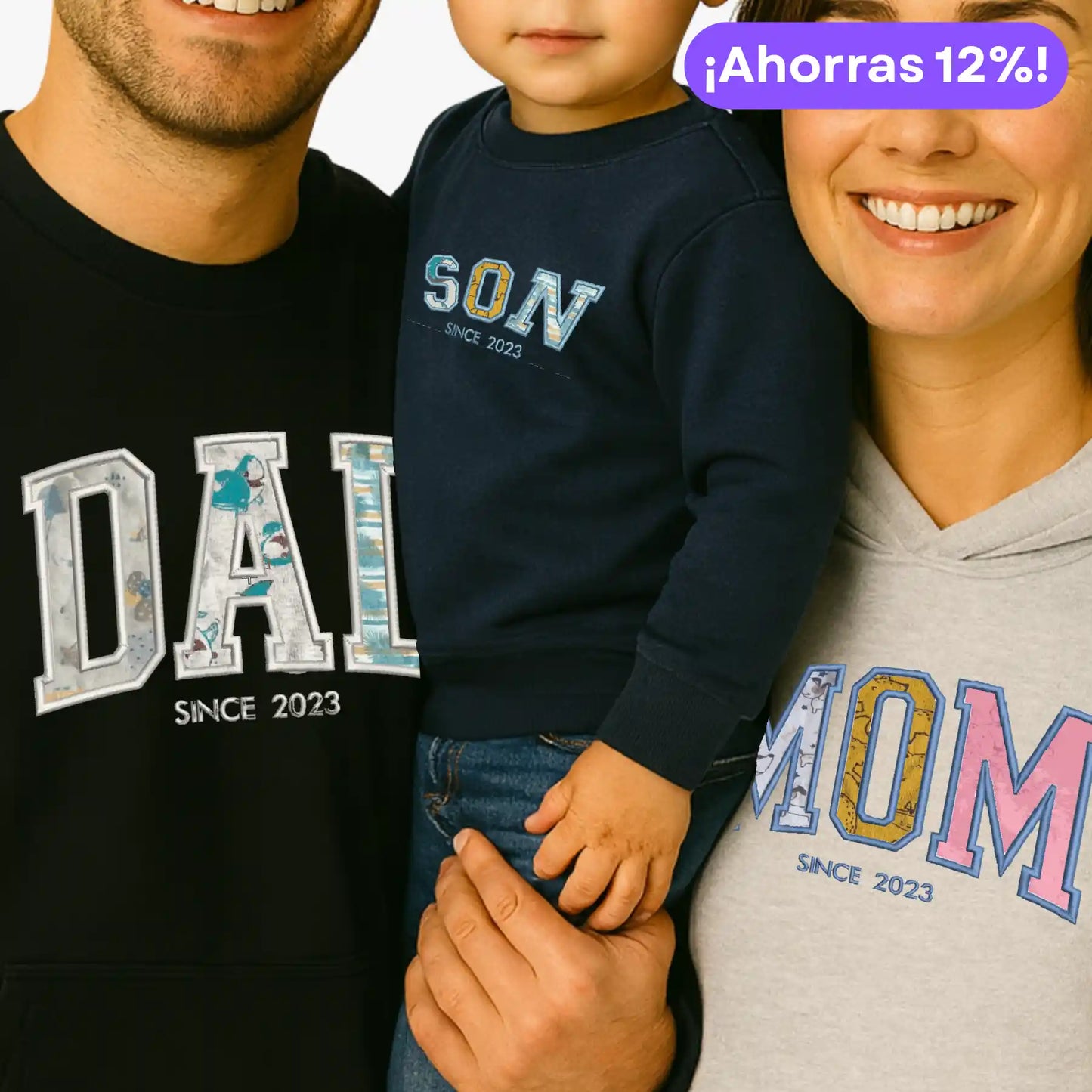 Pack Familiar Polerones Personalizados con Ropita de Guagua