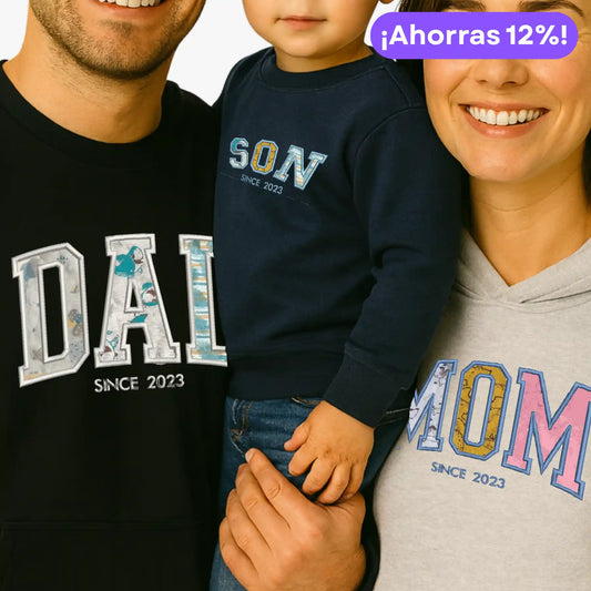 Pack Familiar Polerones Personalizados con Ropita de Guagua