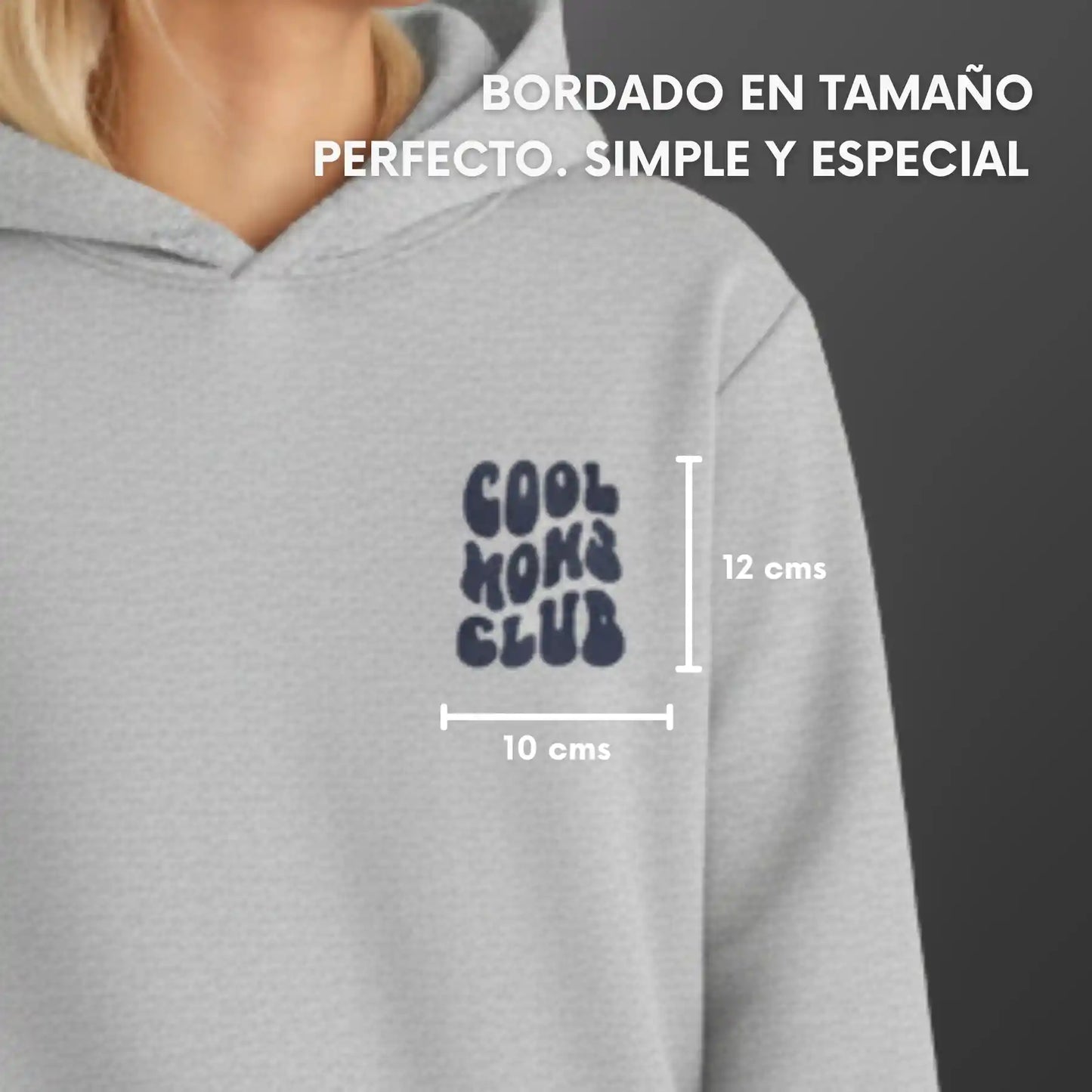Cool Moms Club - Polerón Canguro Bordado