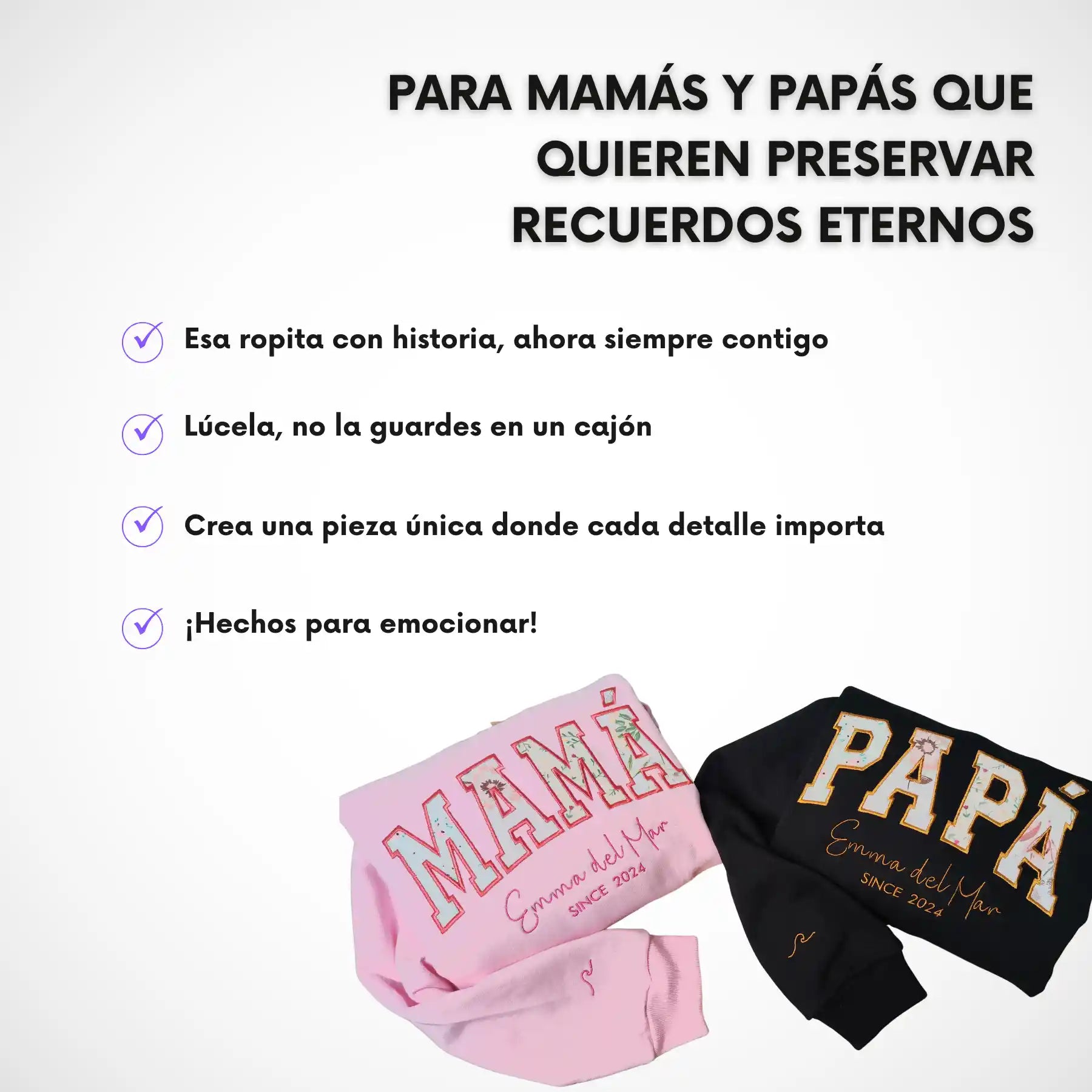 Pack 2 Polerones Personalizados con Ropita de Guagua