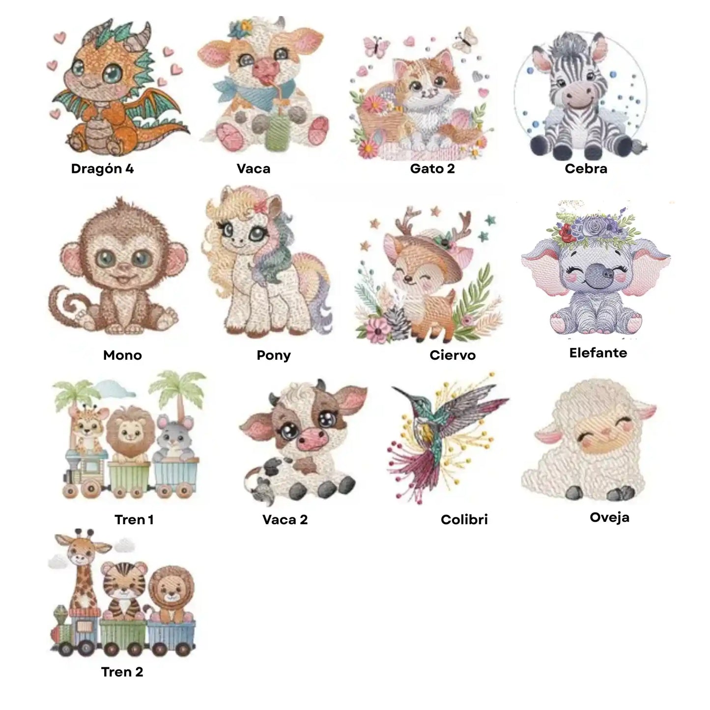 Animales Bebé - Personalizado con Nombre