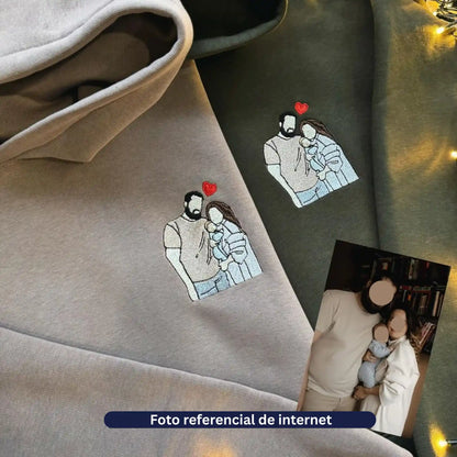 Pack 2 Polerones con tu Foto en Bordado
