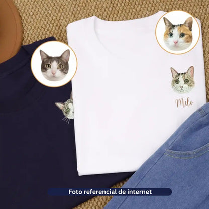 Cara de tu Mascota en Bordado Hiper Realista - Polerón Canguro