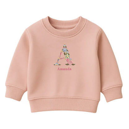 Letra Floral Bordada - Personalizada con Nombre